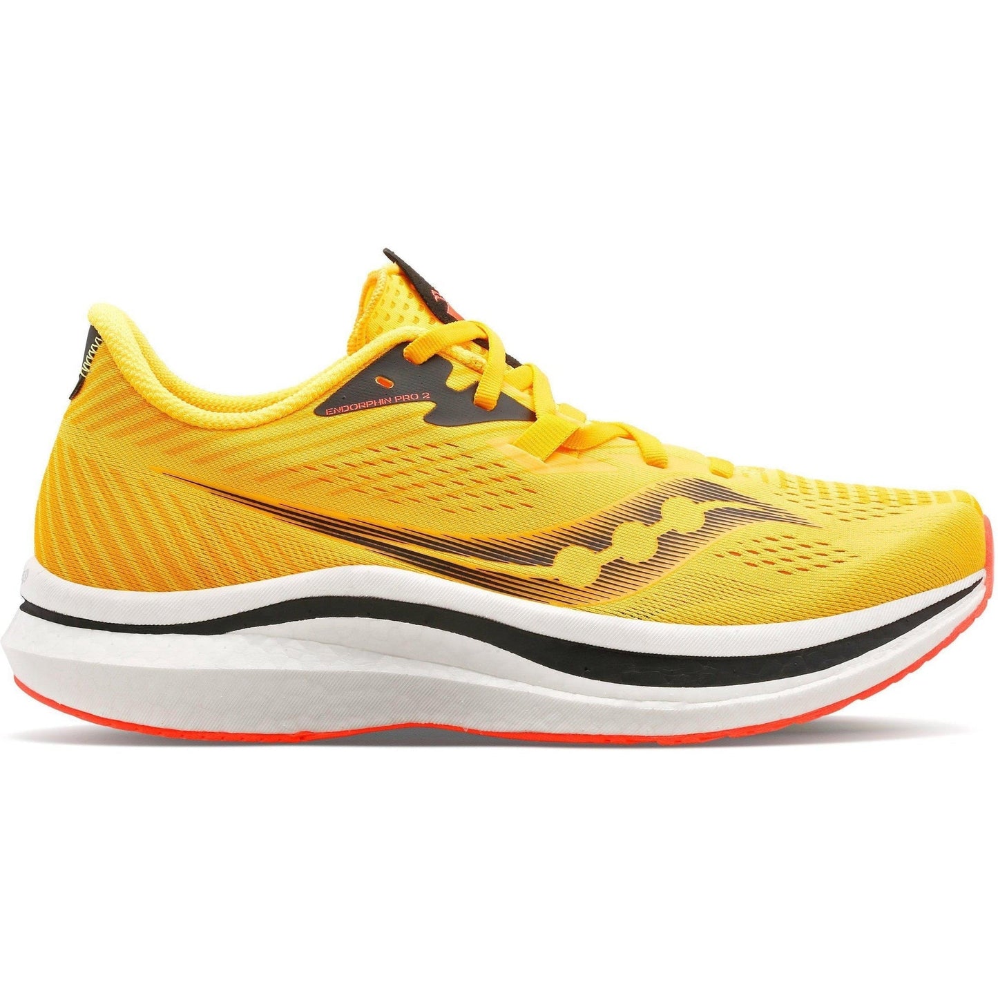 Women's Saucony Endorphin Pro 2, ViZiGold/ViZiRed, 6.5 B Medium
